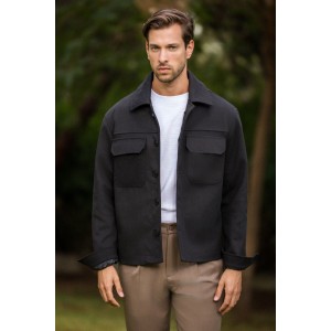 Overshirt Vittorio Mozzio μαύρο Overshirt Vittorio Mozzio μαύρο