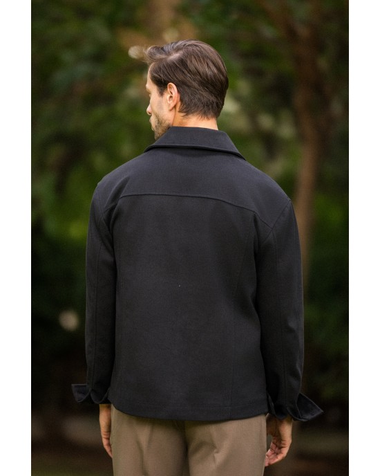 Overshirt Vittorio Mozzio μαύρο OVERSHIRT