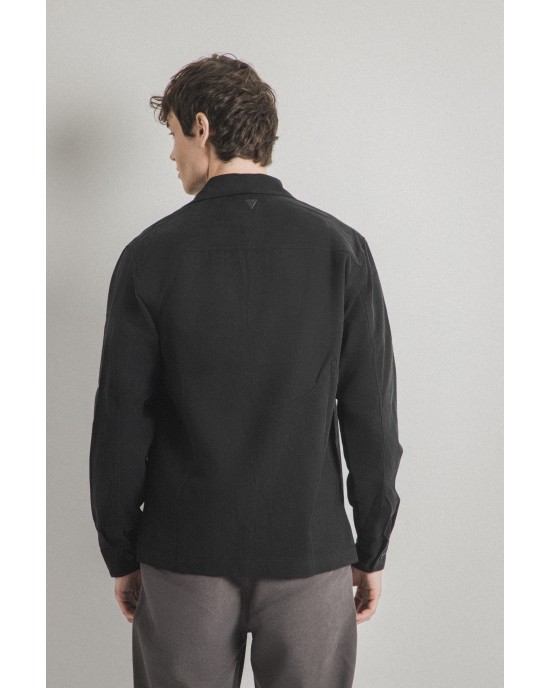 Overshirt Vittorio Primo μαύρο OVERSHIRT