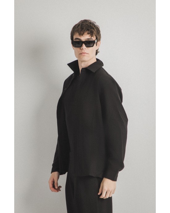 Overshirt Vittorio μαύρο OVERSHIRT
