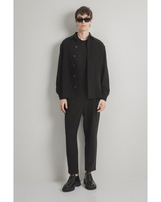 Overshirt Vittorio μαύρο OVERSHIRT