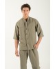 Πουκαμίσα Vittorio Capri λαδί OVERSHIRT