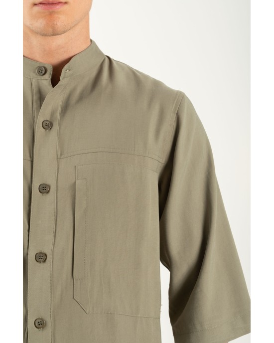 Πουκαμίσα Vittorio Capri λαδί OVERSHIRT