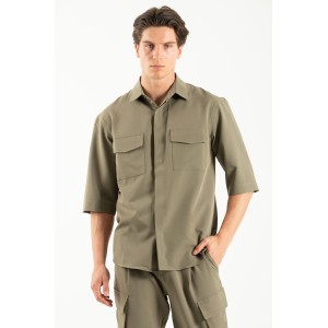 Πουκάμισο Vittorio Bellagio λαδί Πουκάμισο Vittorio Bellagio λαδί