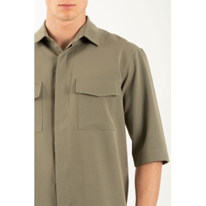 Πουκάμισο Vittorio Bellagio λαδί Πουκάμισο Vittorio Bellagio λαδί