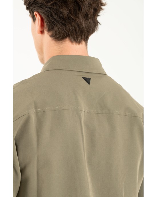 Πουκάμισο Vittorio Bellagio λαδί OVERSHIRT