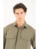 Πουκάμισο Vittorio Bellagio λαδί OVERSHIRT