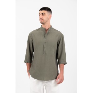 Πουκάμισο Vittorio χακί Πουκάμισο Vittorio χακί