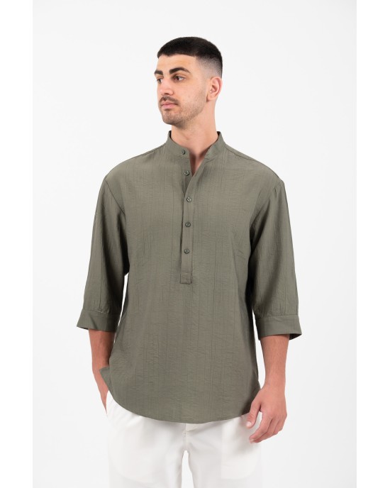 Πουκάμισο Vittorio χακί OVERSHIRT