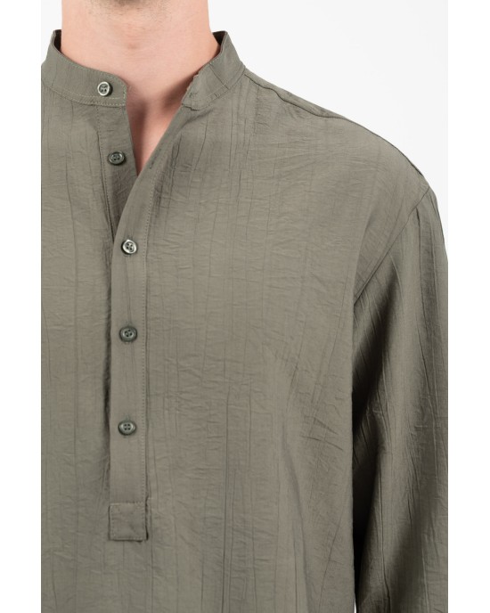 Πουκάμισο Vittorio χακί OVERSHIRT