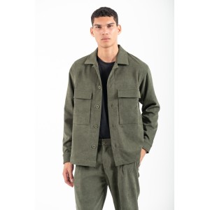 Overshirt Vittorio Arezzio λαδί Overshirt Vittorio Arezzio λαδί