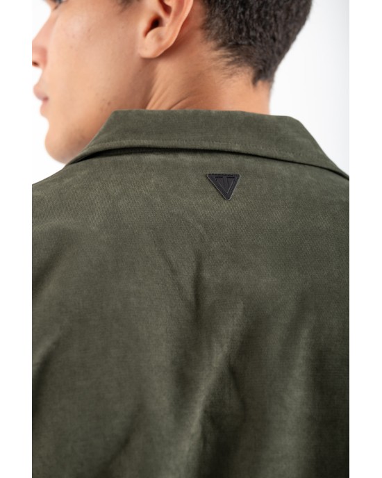 Overshirt Vittorio Arezzio λαδί ΜΠΟΥΦΑΝ