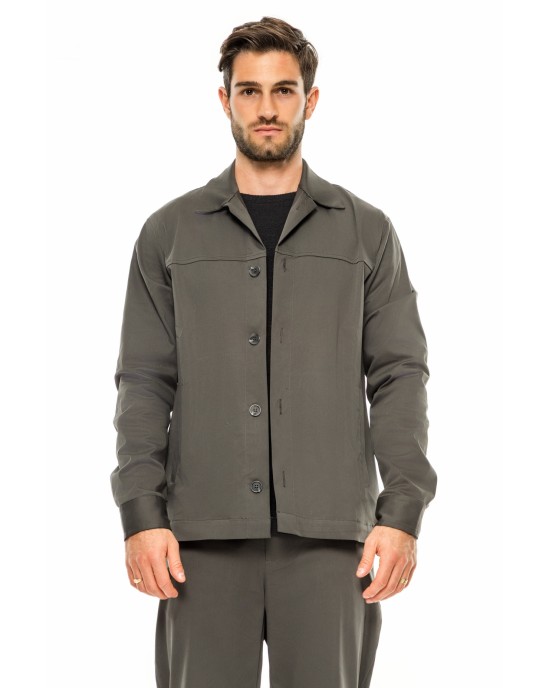 Overshirt Vittorio Saletto λαδί OVERSHIRT