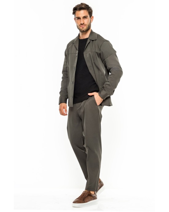 Overshirt Vittorio Saletto λαδί OVERSHIRT