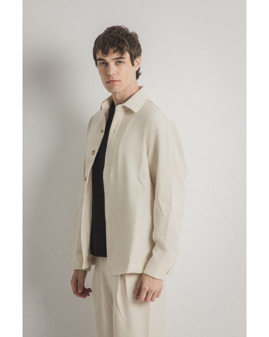 Overshirt Vittorio εκρού OVERSHIRT