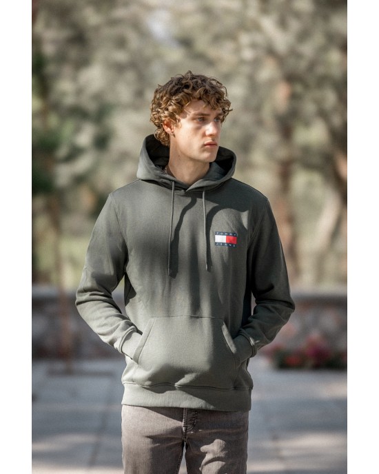 Φούτερ Tommy Jeans λαδί ΦΟΥΤΕΡ