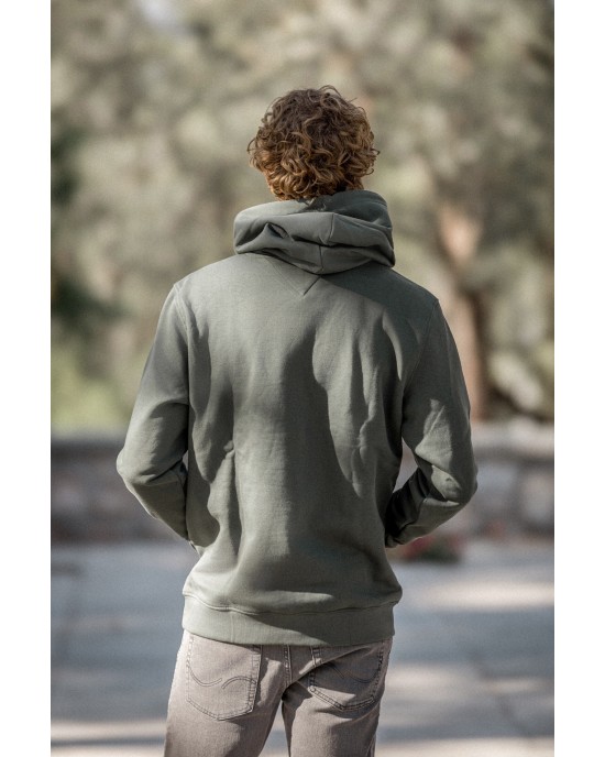 Φούτερ Tommy Jeans λαδί ΦΟΥΤΕΡ