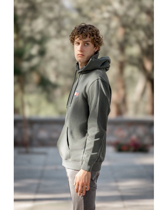 Φούτερ Tommy Jeans λαδί ΦΟΥΤΕΡ