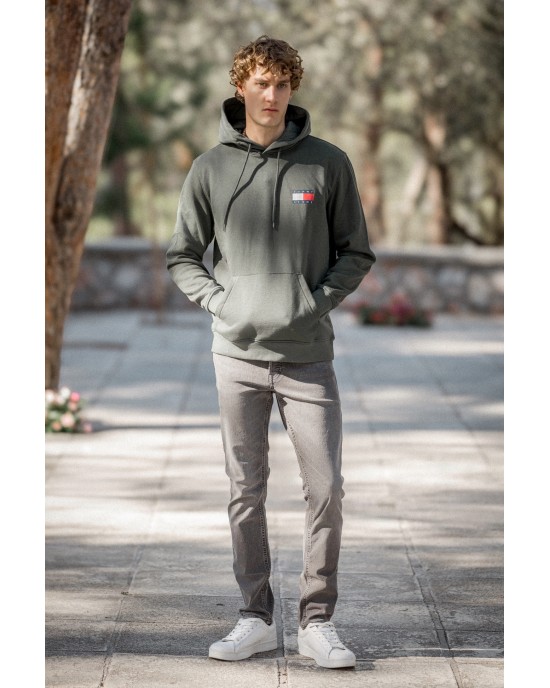 Φούτερ Tommy Jeans λαδί ΦΟΥΤΕΡ