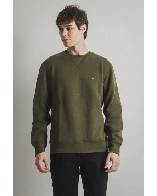 Φούτερ Tommy Hilfiger χακί ΦΟΥΤΕΡ