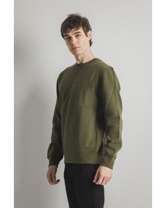 Φούτερ Tommy Hilfiger χακί ΦΟΥΤΕΡ