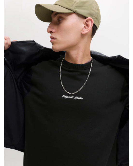 Φούτερ Jack n Jones μαύρο ΦΟΥΤΕΡ