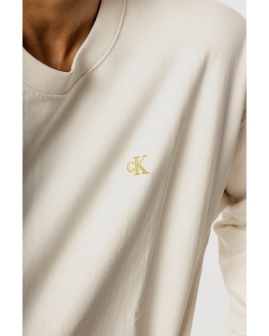 Φούτερ Calvin Klein εκρού ΦΟΥΤΕΡ