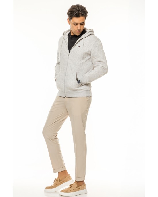 Ζακέτα φούτερ Tommy Jeans γκρι ΦΟΥΤΕΡ