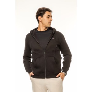Ζακέτα φούτερ Tommy Jeans μαύρη Ζακέτα φούτερ Tommy Jeans μαύρη