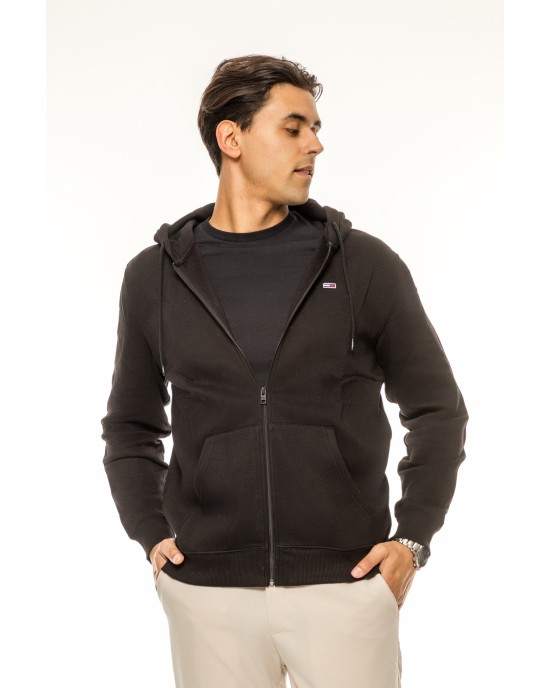 Ζακέτα φούτερ Tommy Jeans μαύρη ΦΟΥΤΕΡ