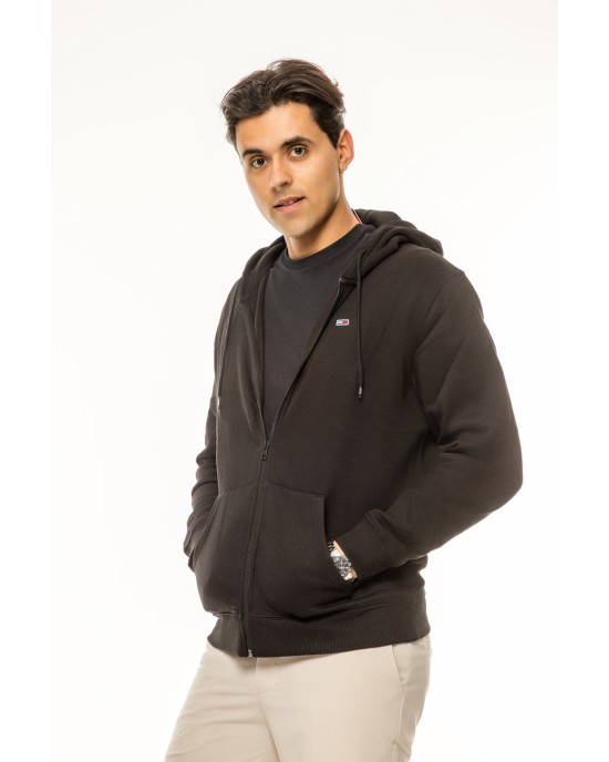 Ζακέτα φούτερ Tommy Jeans μαύρη ΦΟΥΤΕΡ