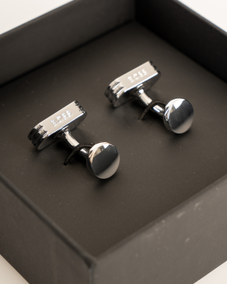 Μανικετόκουμπο Boss ασημί