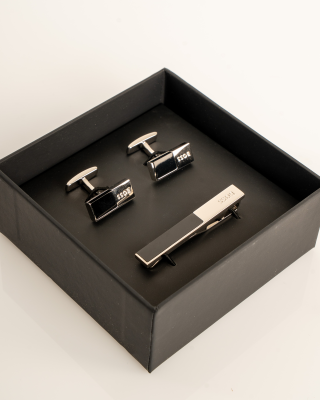 Μανικετόκουμπο-Κλιπ Boss ασημί