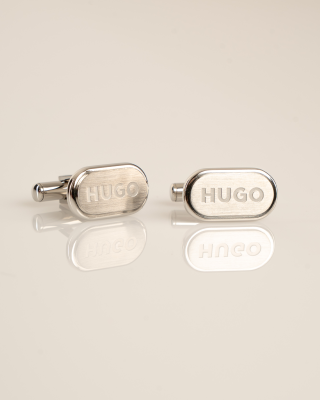 Μανικετόκουμπο Hugo ασημί