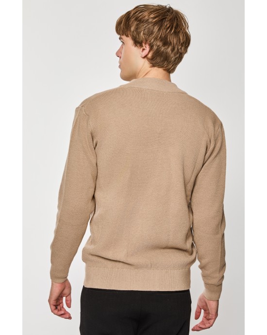 Ζακέτα Πλεκτή Artisti Italiani μπεζ ΠΛΕΚΤΕΣ