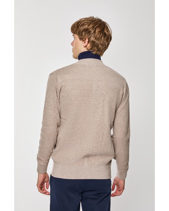 Ζακέτα Πλεκτή Artisti Italiani μπεζ ΠΛΕΚΤΕΣ
