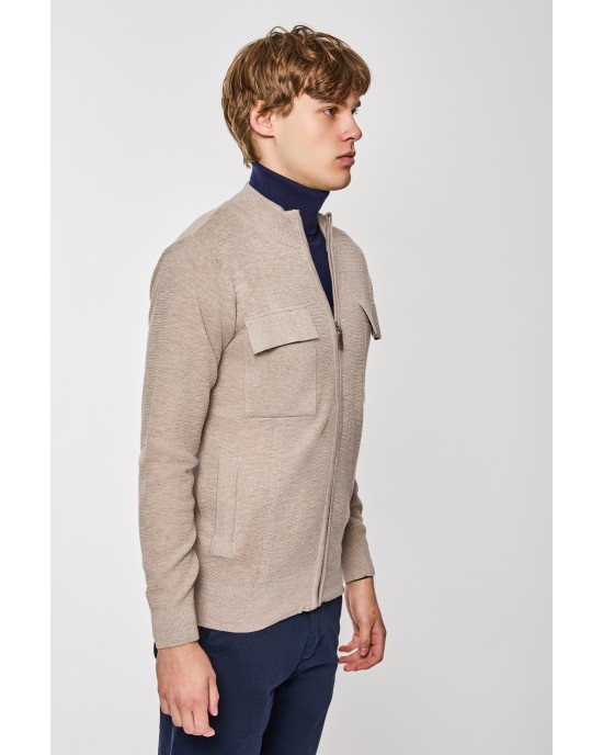 Ζακέτα Πλεκτή Artisti Italiani μπεζ ΠΛΕΚΤΕΣ