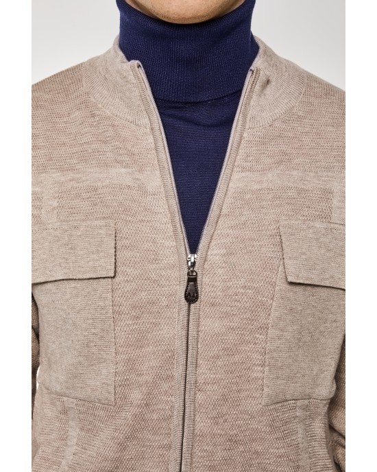 Ζακέτα Πλεκτή Artisti Italiani μπεζ ΠΛΕΚΤΕΣ
