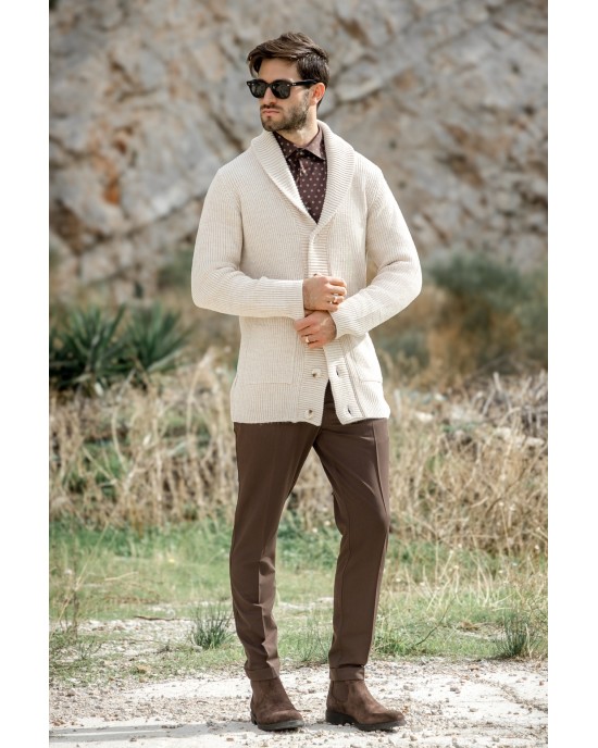 Ζακέτα Vittorio μπεζ ΠΛΕΚΤΕΣ