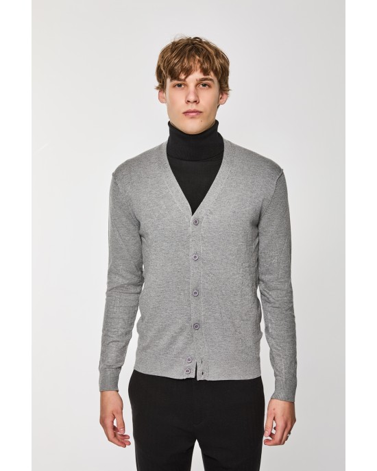 Ζακέτα Πλεκτή Over/D γκρι ΠΛΕΚΤΕΣ