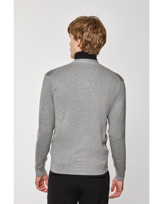 Ζακέτα Πλεκτή Over/D γκρι ΠΛΕΚΤΕΣ