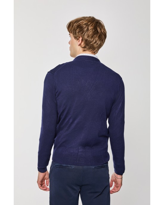 Ζακέτα Πλεκτή Over/D μπλε ΠΛΕΚΤΕΣ