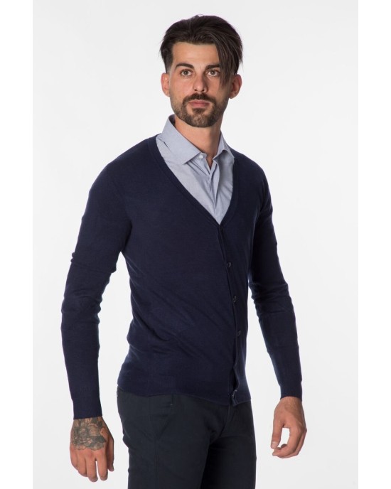 Ζακέτα πλεκτή Μπλε