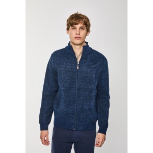 Ζακέτα πλεκτή Lexton μπλέ
