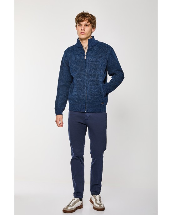 Ζακέτα πλεκτή Lexton μπλέ ΠΛΕΚΤΕΣ