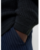 Ζακέτα Jack n Jones μπλε ΠΛΕΚΤΕΣ