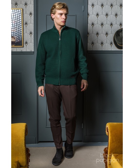 Ζακέτα πλεκτή Lexton πρασινή ΠΛΕΚΤΕΣ