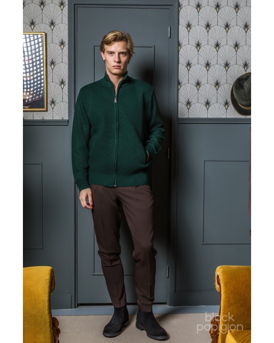 Ζακέτα πλεκτή Lexton πρασινή ΠΛΕΚΤΕΣ