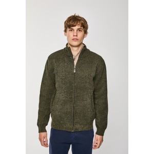 Ζακέτα πλεκτή Lexton πράσινη