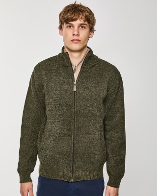 Ζακέτα πλεκτή Lexton πράσινη